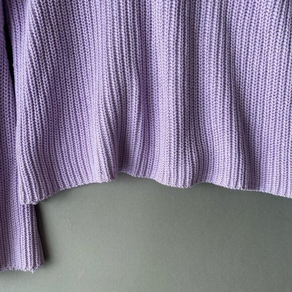 Free‎ People sz S purple knit bell sleeve 100% cotton sweater NWOT - Picture 11 of 11